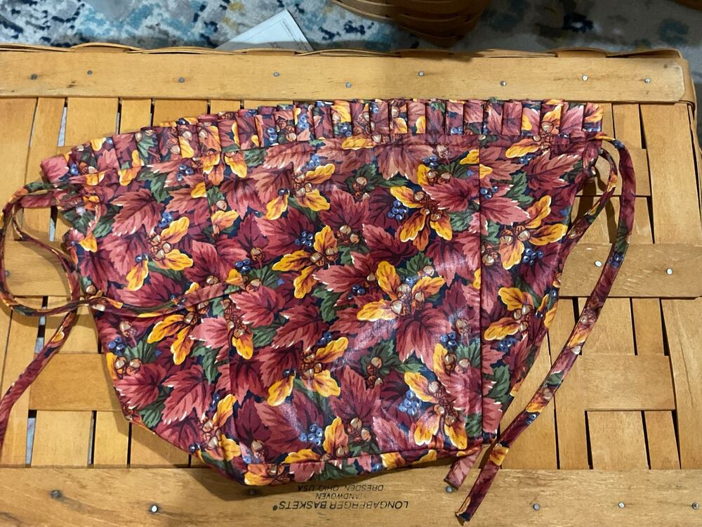 Longaberger Maple Leaf Basket Fall Foliage Fabric Liner fits 7" Measuring